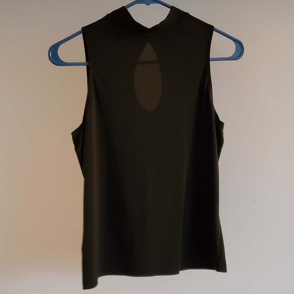 Classic Black Sleeveless Blouse Top